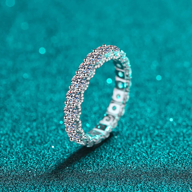 Ring - 18k White Gold Plated, 925 Sterling Silver, 2.5ct D
